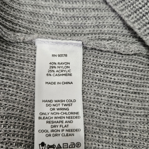 Laurie Felt Frilling Hem Round Neck‎ Bell Sleeve Gray Sweater Dress Size Small - Picture 7 of 9